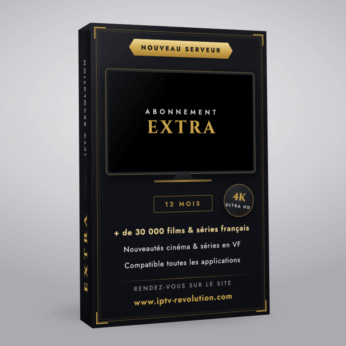 Abonnement EXTRA – IPTV 12 Mois | 4K Ultra HD